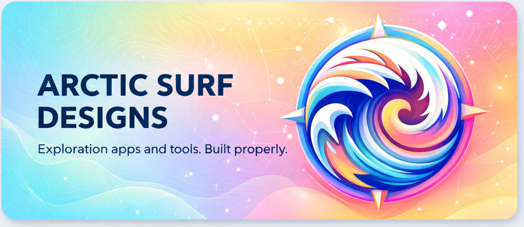 Arctic Surf Designs — Exploration apps and tools. Built properly.