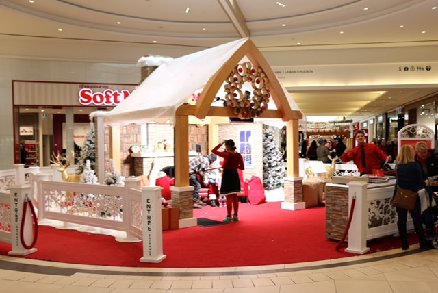 Santa photo set installation at an Ottawa mall